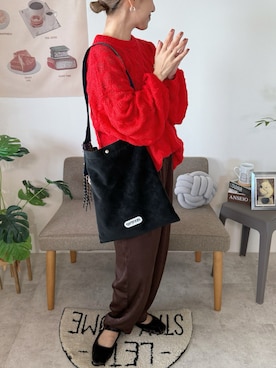 「アイテム（トートバッグ）」を使った、memeさん（レディース・158cm）の秋コーディネート