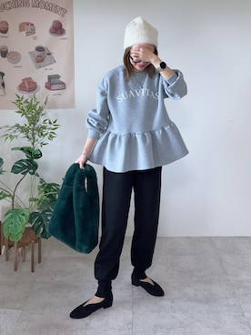 「アイテム（パンプス）」を使った、memeさん（レディース・158cm）の秋コーディネート