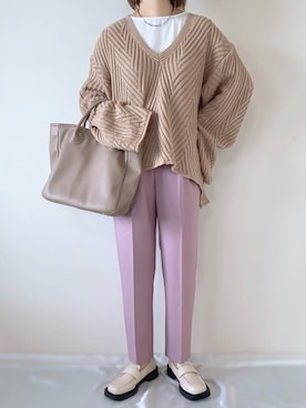 「Bermosa（ベルモサ）のアイテム」を使った、memeさん（レディース・158cm）の冬コーディネート