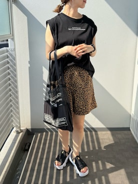 「NIKE（ナイキ）のアイテム（サンダル）」を使った、memeさん（レディース・158cm）の夏コーディネート