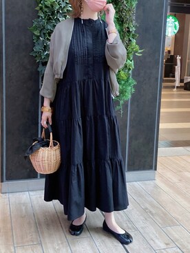 「rectangle（レクタングル）のアイテム（シャツワンピース）」を使った、memeさん（レディース・158cm）の夏コーディネート