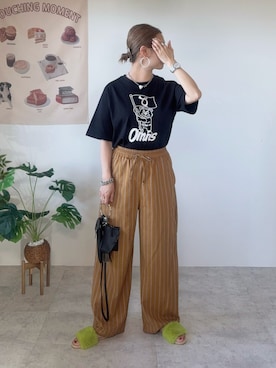 「アイテム（ピアス（両耳用））」を使った、memeさん（レディース・158cm）の秋コーディネート