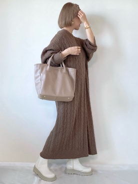 「Bermosa（ベルモサ）のアイテム」を使った、memeさん（レディース・158cm）の秋コーディネート