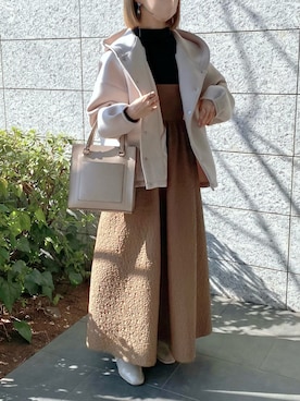 「libelle more（リベル モア）のアイテム（その他アウター）」を使った、memeさん（レディース・158cm）の冬コーディネート