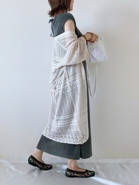 「RECTANGLE」｜「アイテム（ワンピース/ドレス）」を使った、memeさん（レディース・158cm）の夏コーディネート