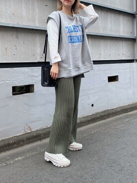 「PAULOWNIA（ポロウニア）のアイテム」を使った、memeさん（レディース・158cm）の冬コーディネート