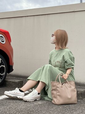 「Bermosa（ベルモサ）のアイテム」を使った、memeさん（レディース・158cm）の春コーディネート