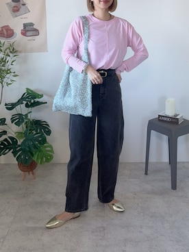「each（イーチ）のアイテム」を使った、memeさん（レディース・158cm）の春コーディネート