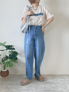 「florist」｜「アイテム（サンダル）」を使った、memeさん（レディース・158cm）の夏コーディネート