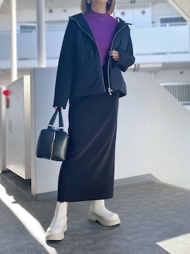 「libelle more（リベル モア）のアイテム（ブルゾン）」を使った、memeさん（レディース・158cm）の秋コーディネート