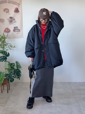 「アイテム（ネックレス）」を使った、memeさん（レディース・158cm）の秋コーディネート