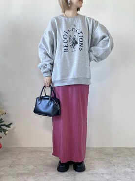 「Chillfar（チルファー）のアイテム（スウェット）」を使った、memeさん（レディース・158cm）の冬コーディネート