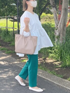 「Bermosa（ベルモサ）のアイテム」を使った、memeさん（レディース・158cm）の春コーディネート