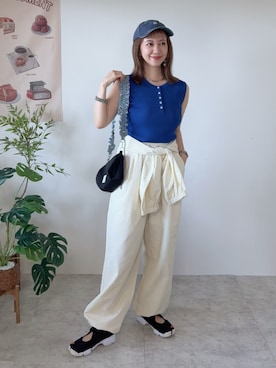 「FREAK'S STORE（フリークスストア）のアイテム（バッグ）」を使った、memeさん（レディース・158cm）の春コーディネート