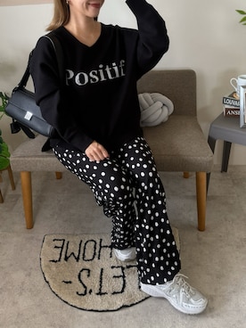 「ドット柄」｜memeさん（レディース・158cm）の秋コーディネート