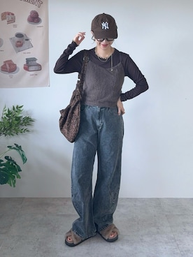 「DISCOAT（ディスコート）のアイテム」を使った、memeさん（レディース・158cm）の秋コーディネート