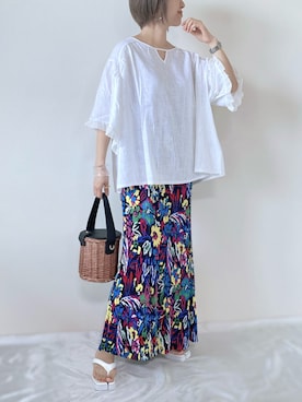 「rectangle（レクタングル）のアイテム（サンダル）」を使った、memeさん（レディース・158cm）の夏コーディネート