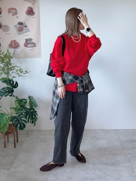 「アイテム（パンプス）」を使った、memeさん（レディース・158cm）の秋コーディネート