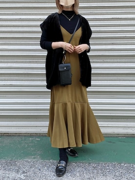 「rectangle（レクタングル）のアイテム（その他アウター）」を使った、memeさん（レディース・158cm）の秋コーディネート