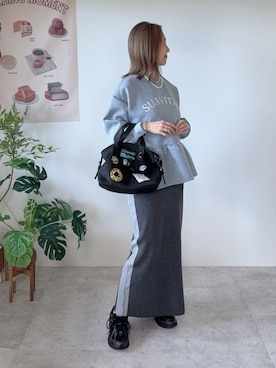 「アイテム（ネックレス）」を使った、memeさん（レディース・158cm）の秋コーディネート