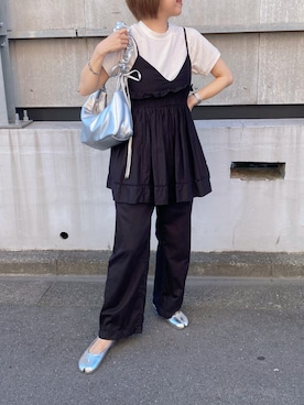 「florist」｜「アイテム（キャミソール）」を使った、memeさん（レディース・158cm）の夏コーディネート