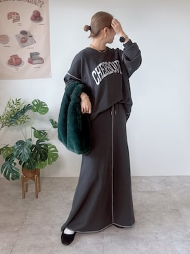 「B.C STOCK（ベーセーストック）のアイテム」を使った、memeさん（レディース・158cm）の秋コーディネート