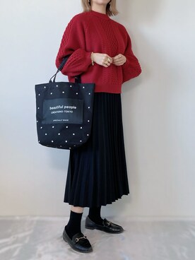 「RR TOKYO（アールアールトウキョウ）のアイテム」を使った、memeさん（レディース・158cm）の冬コーディネート