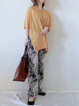 「PAULOWNIA（ポロウニア）のアイテム」を使った、memeさん（レディース・158cm）の夏コーディネート