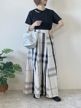「rectangle（レクタングル）のアイテム」を使った、memeさん（レディース・158cm）の夏コーディネート