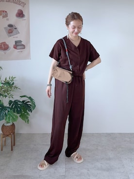 「OMNES（オムネス）のアイテム」を使った、memeさん（レディース・158cm）の春コーディネート