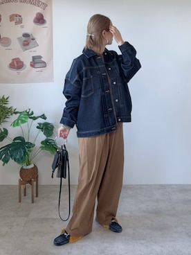 「アイテム（バレッタ/ヘアクリップ）」を使った、memeさん（レディース・158cm）の秋コーディネート
