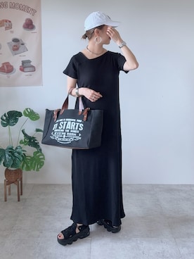 「アイテム（サンダル）」を使った、memeさん（レディース・158cm）の夏コーディネート