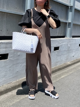 「袖ボリューム」｜memeさん（レディース・158cm）の夏コーディネート