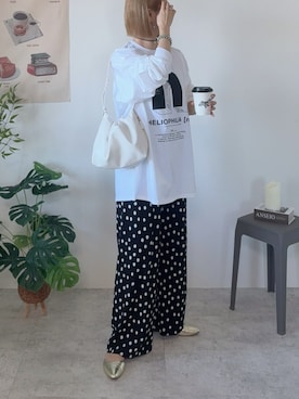 「each（イーチ）のアイテム」を使った、memeさん（レディース・158cm）の春コーディネート