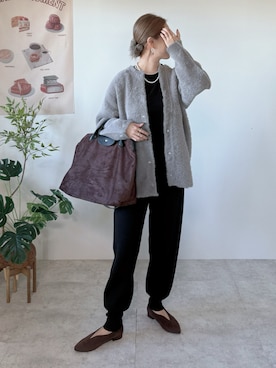 「アイテム（ヘアアクセサリー）」を使った、memeさん（レディース・158cm）の冬コーディネート