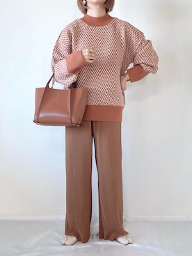 「libelle more（リベル モア）のアイテム（トップス）」を使った、memeさん（レディース・158cm）の秋コーディネート