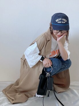 「classicalelf（クラシカルエルフ）のアイテム（その他アウター）」を使った、memeさん（レディース・158cm）の春コーディネート