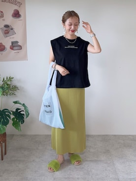 「CITEN（シテン）のアイテム」を使った、memeさん（レディース・158cm）の夏コーディネート