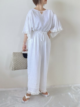 「rectangle（レクタングル）のアイテム（サンダル）」を使った、memeさん（レディース・158cm）の夏コーディネート