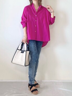 「minky me!（ミンキーミー）のアイテム」を使った、memeさん（レディース・158cm）の夏コーディネート