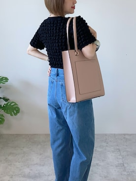 「カーブデニム」｜memeさん（レディース・158cm）の夏コーディネート