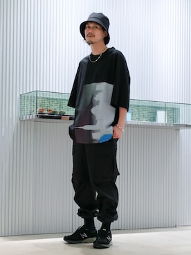 「Lui's（ルイス）のアイテム（帽子）」を使った、downeyさん（メンズ・180cm）の春コーディネート