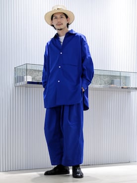 「SOLARIS&Co.（ソラリス）のアイテム（帽子）」を使った、downeyさん（メンズ・180cm）の夏コーディネート