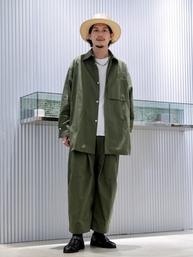 「SOLARIS&Co.（ソラリス）のアイテム（帽子）」を使った、downeyさん（メンズ・180cm）の夏コーディネート