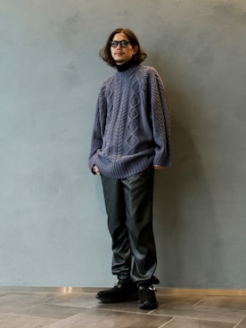 「Lui's（ルイス）のアイテム（スニーカー）」を使った、downeyさん（メンズ・180cm）の秋コーディネート