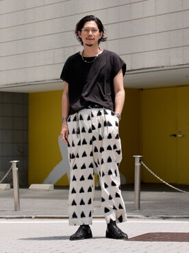 「Badhiya（バディ―ヤ）のアイテム」を使った、downeyさん（メンズ・180cm）の夏コーディネート