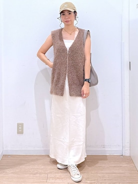 「アイテム（タンクトップ）」を使った、がままきさん（レディース・167cm・30代）の夏コーディネート