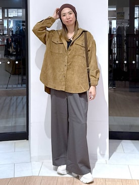 「アイテム（ピアス（両耳用））」を使った、がままきさん（レディース・167cm・30代）の秋コーディネート
