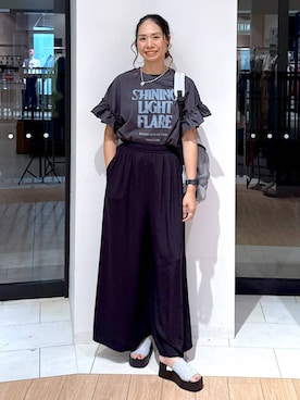 「アイテム（ヘアアクセサリー）」を使った、がままきさん（レディース・167cm）の夏コーディネート
