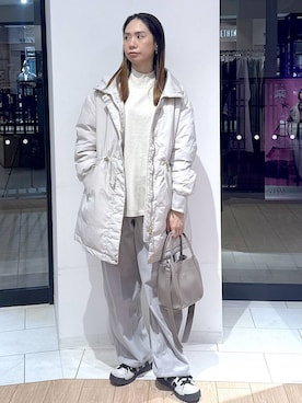 「アイテム（ダウンジャケット/コート）」を使った、がままきさん（レディース・167cm・30代）の冬コーディネート